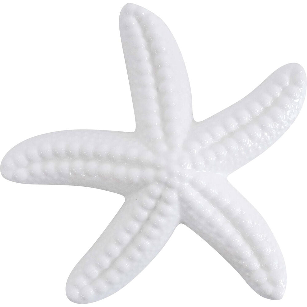 2PK LVD Starfish Ceramic Figurine Home Decor Large White