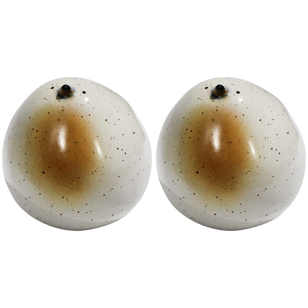 2PK LVD Ceramic Birdie Ornament Large Decorative Home Decor White