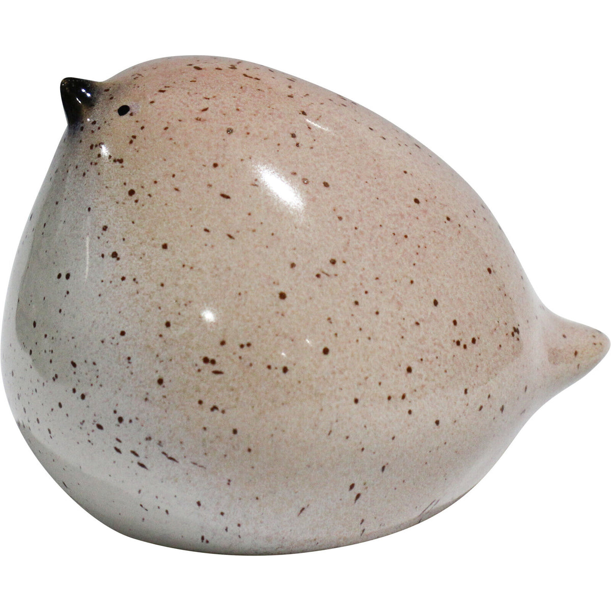 3PK LVD Ceramic Birdie Ornament Medium Decorative Home Decor Peach