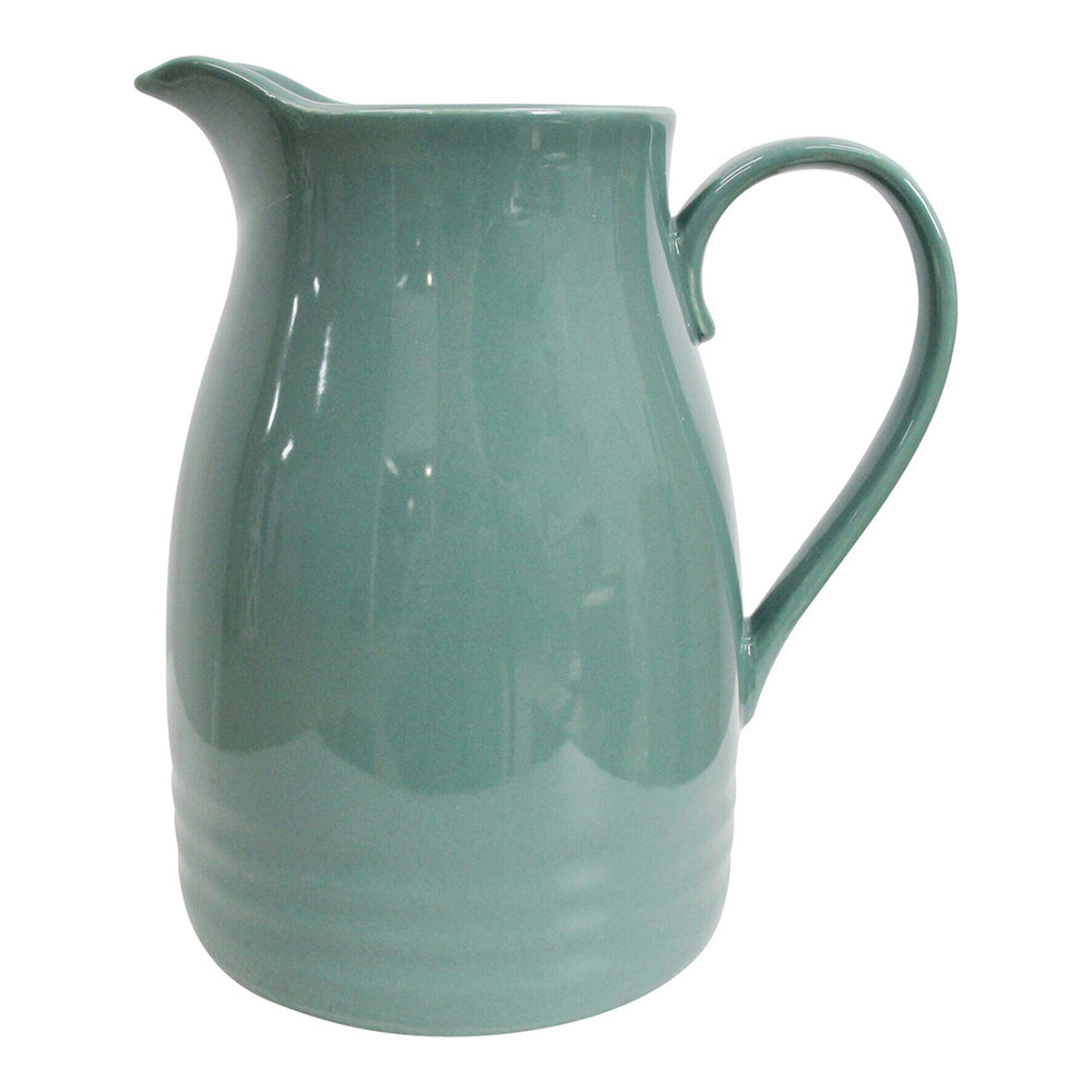 LVD Grove Bayleaf Ceramic 22cm Jug Pitcher Decorative Container - Green