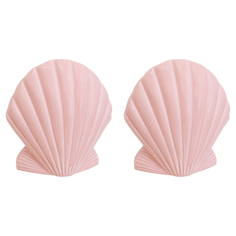 2PK LVD Shell Ceramic Figurine Home/Lounge Decor Medium Salt