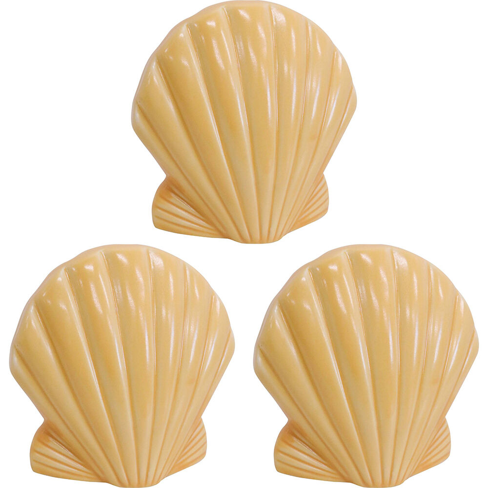 3PK LVD Shell Ceramic Figurine Home/Lounge Decor Small Ochre