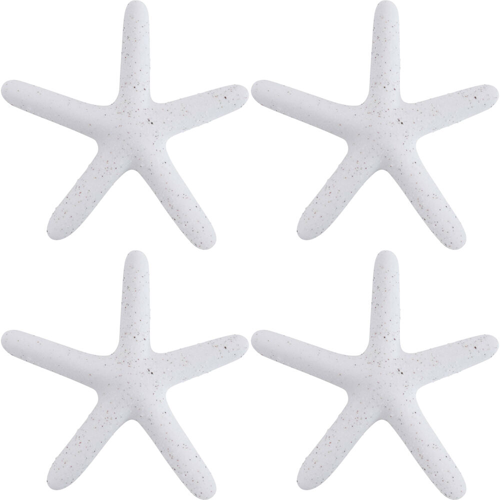 4PK LVD Starfish Ceramic Figurine Home Decor Medium Mineral