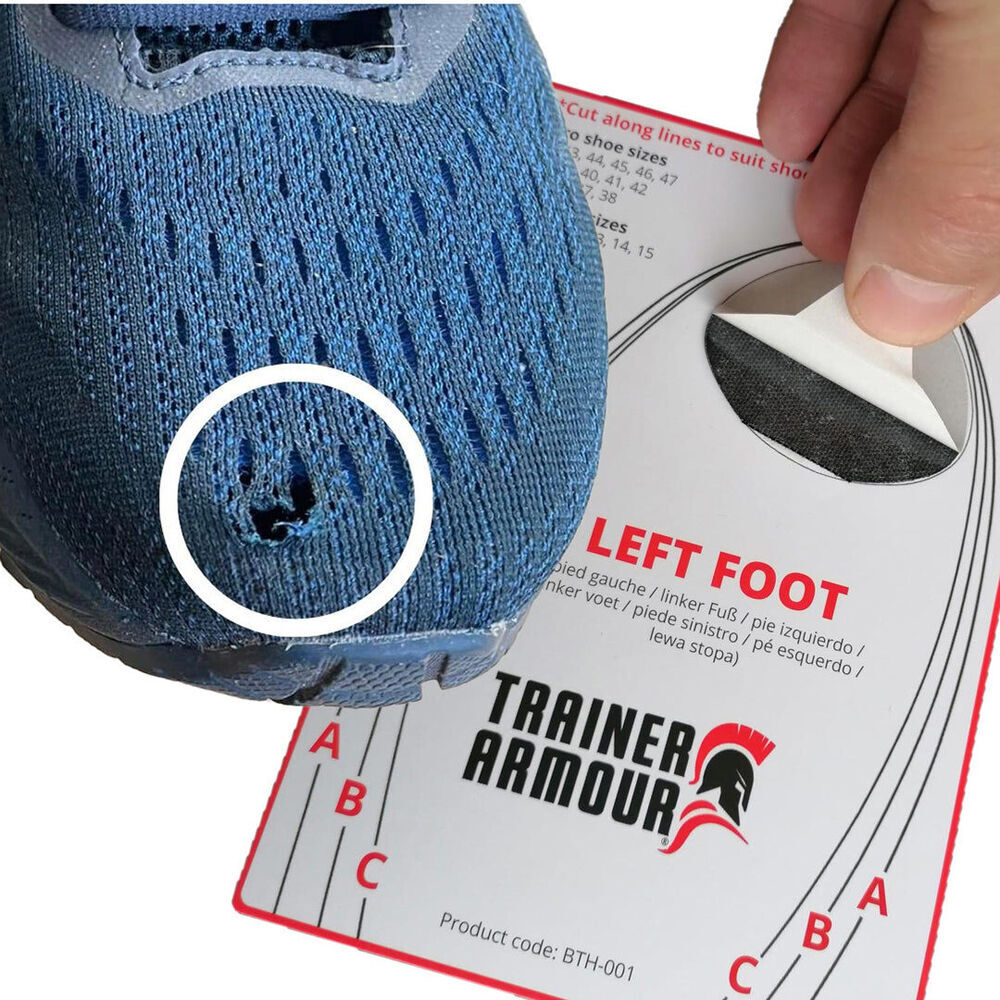 2pc Trainer Armour Big Toe Hole Preventer Feet Support Black