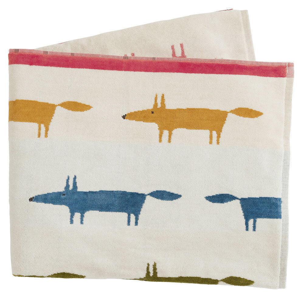 Scion Mr Fox Birthday 100% Cotton Bath Towel Multi-Coloured