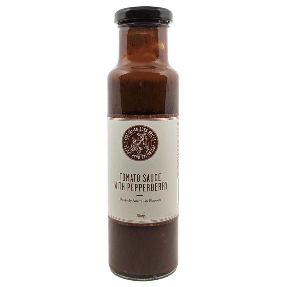 2PK Australian Bush Spices Bush Tomato Sauce & Pepperberry 250ml