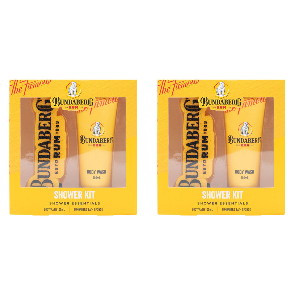 2PK Bundaberg Shower Kit Mens Bath Showering Essential