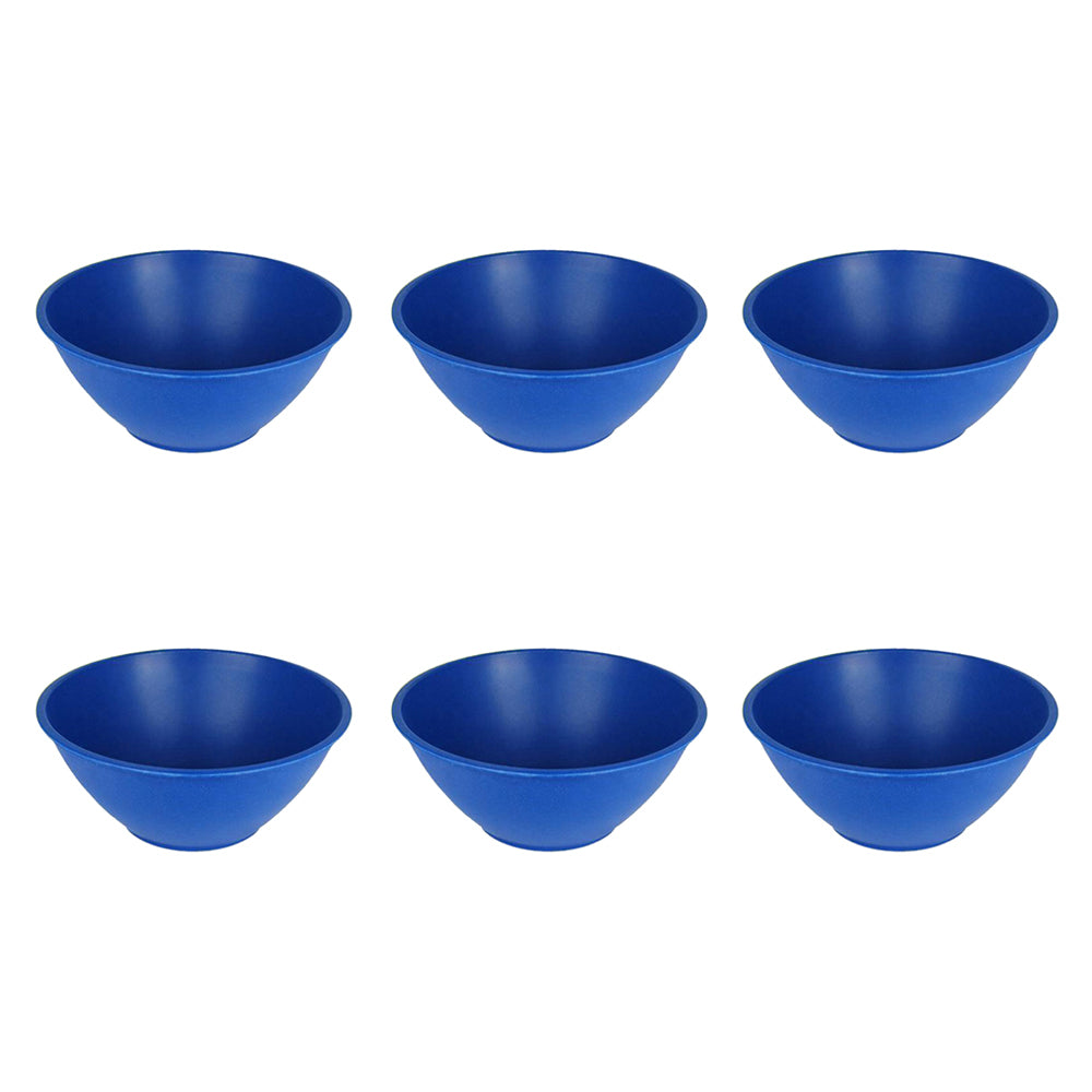 6PK EcoSouLife Reusable Bamboo Salad Bowl 128oz - Navy
