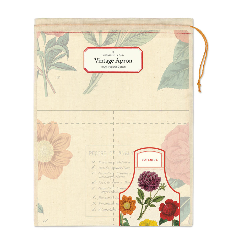 Cavallini Cotton Kitchen Cooking Apron 48x80cm Botanica