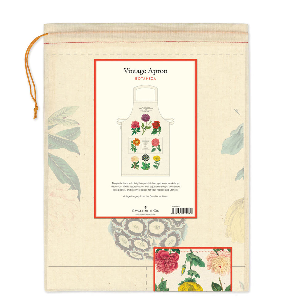Cavallini Cotton Kitchen Cooking Apron 48x80cm Botanica