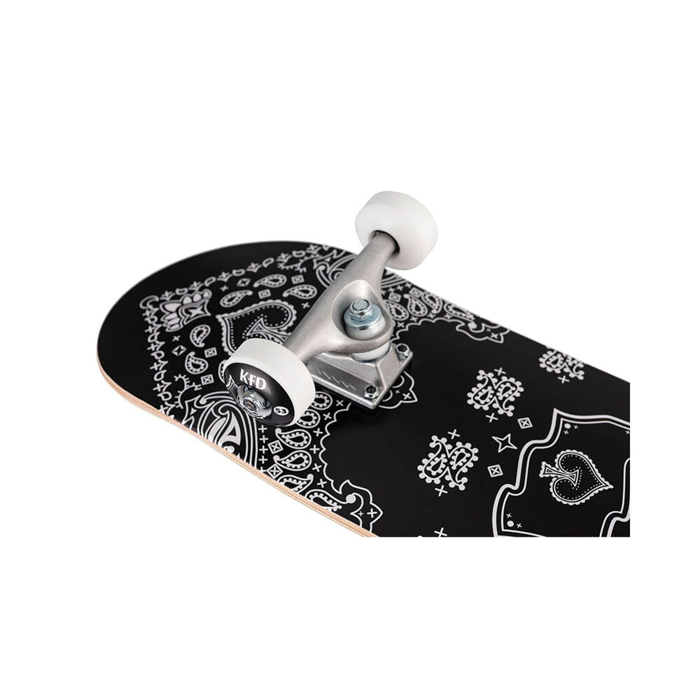 KFD Complete Board Young Gunz Bandana Skateboard Black 8in