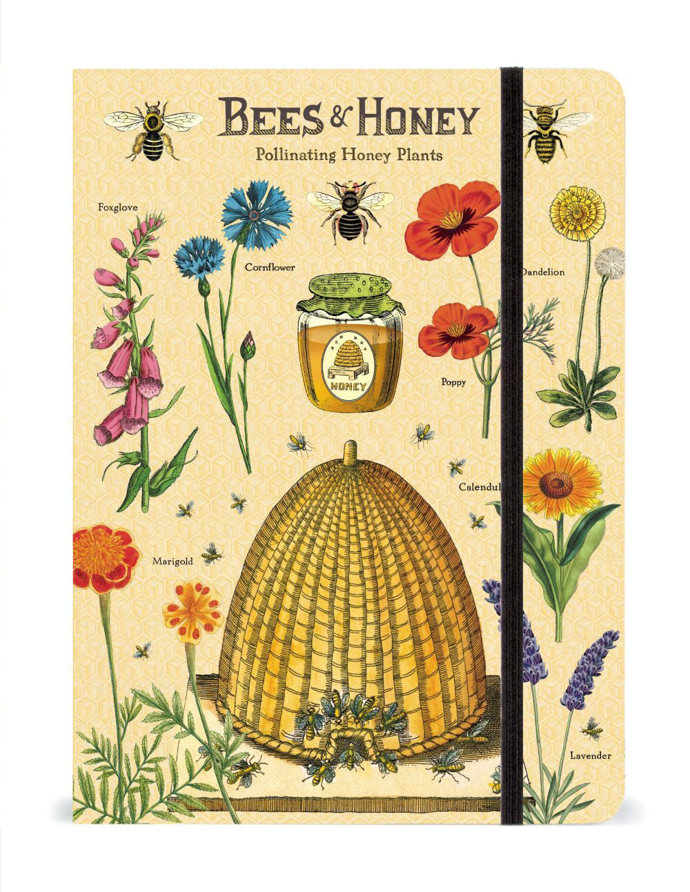 2PK Cavallini Notebook Writing Stationery Large - Bee