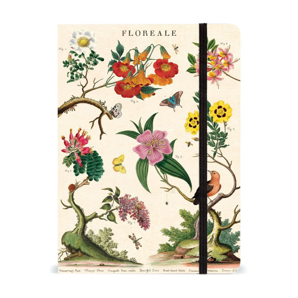 2PK Cavallini Notebook Writing Stationery Large - Floreale