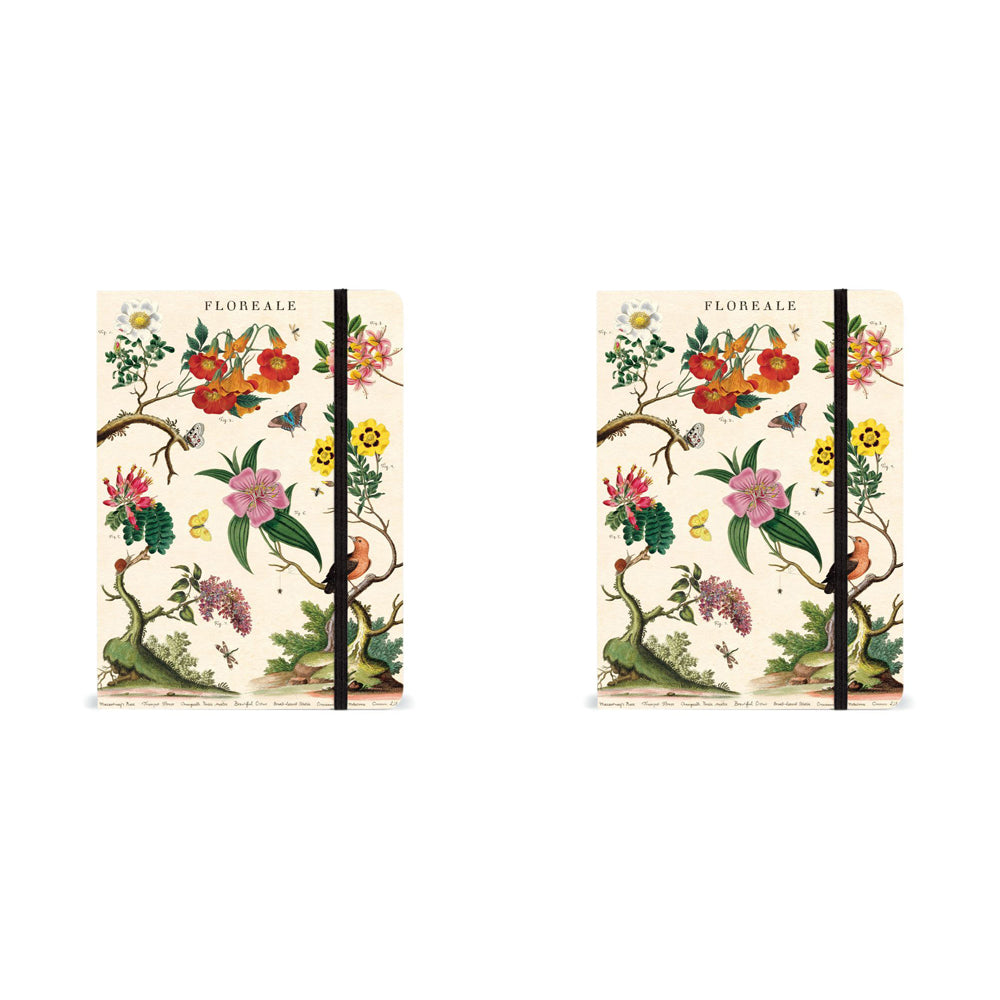 2PK Cavallini Notebook Writing Stationery Large - Floreale