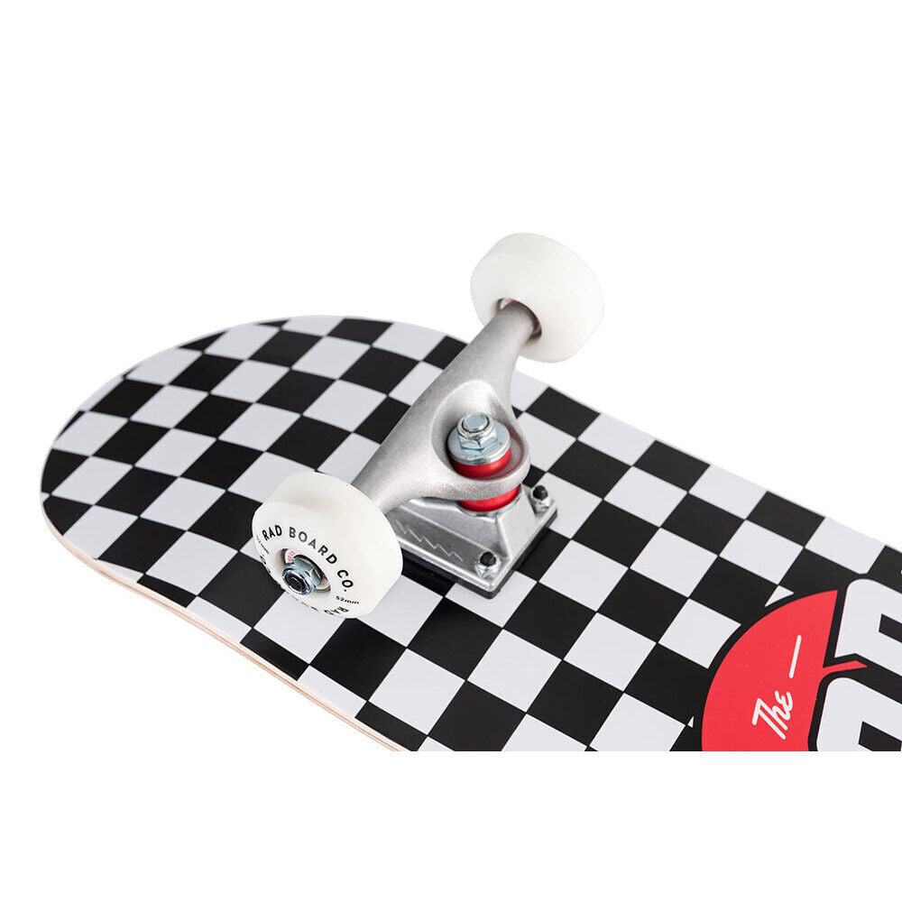 Rad Board Co Dude Crew Checkers Skateboard Black/White 7.5in