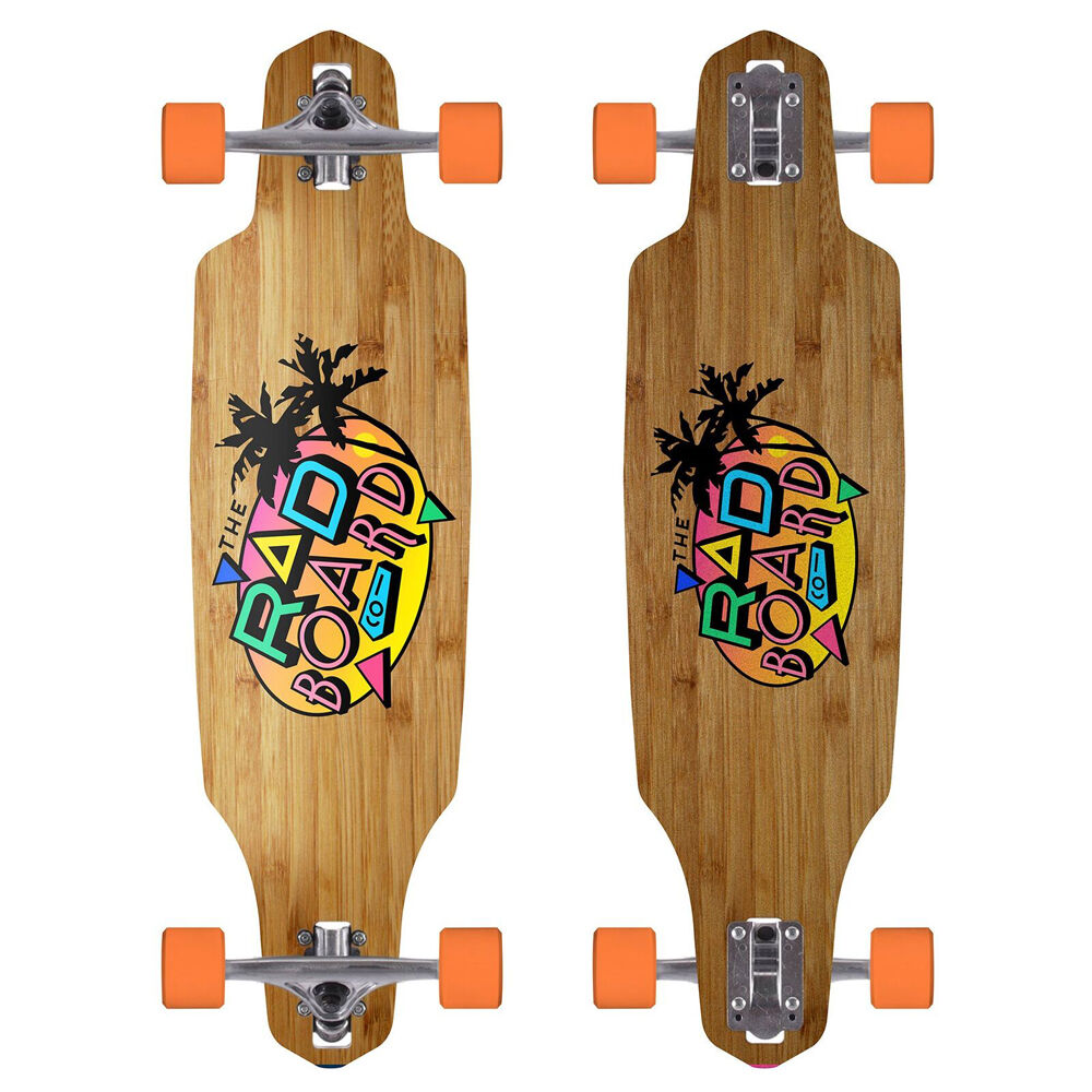 Rad Board Co Complete Drop Through Outdoor Longboard Deck Bamboo Cabin 9in
