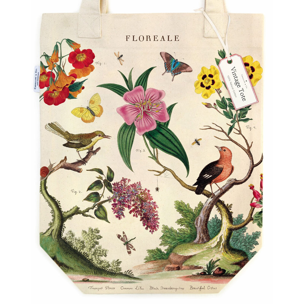 2PK Cavallini Cotton Carry All Tote Bag 33x40cm - Foreale