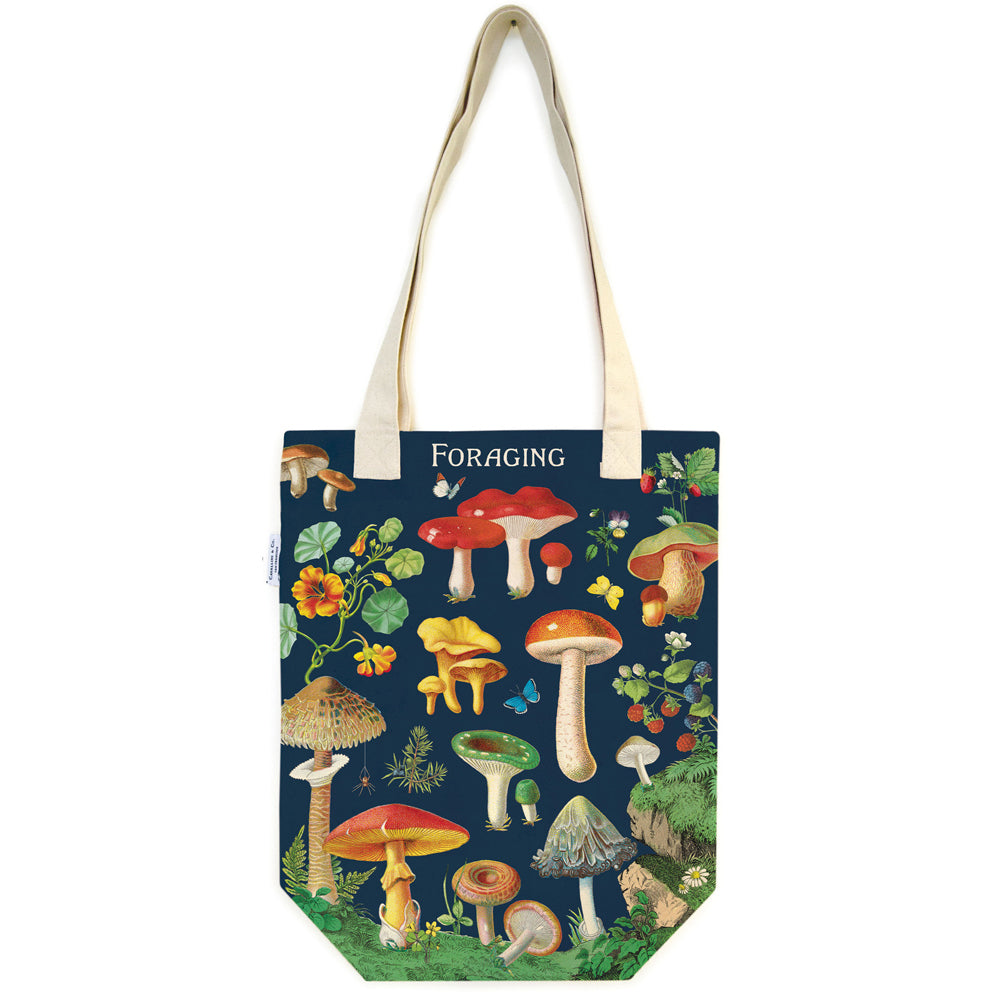 2PK Cavallini Cotton Carry All Tote Bag 33x40cm - Foraging