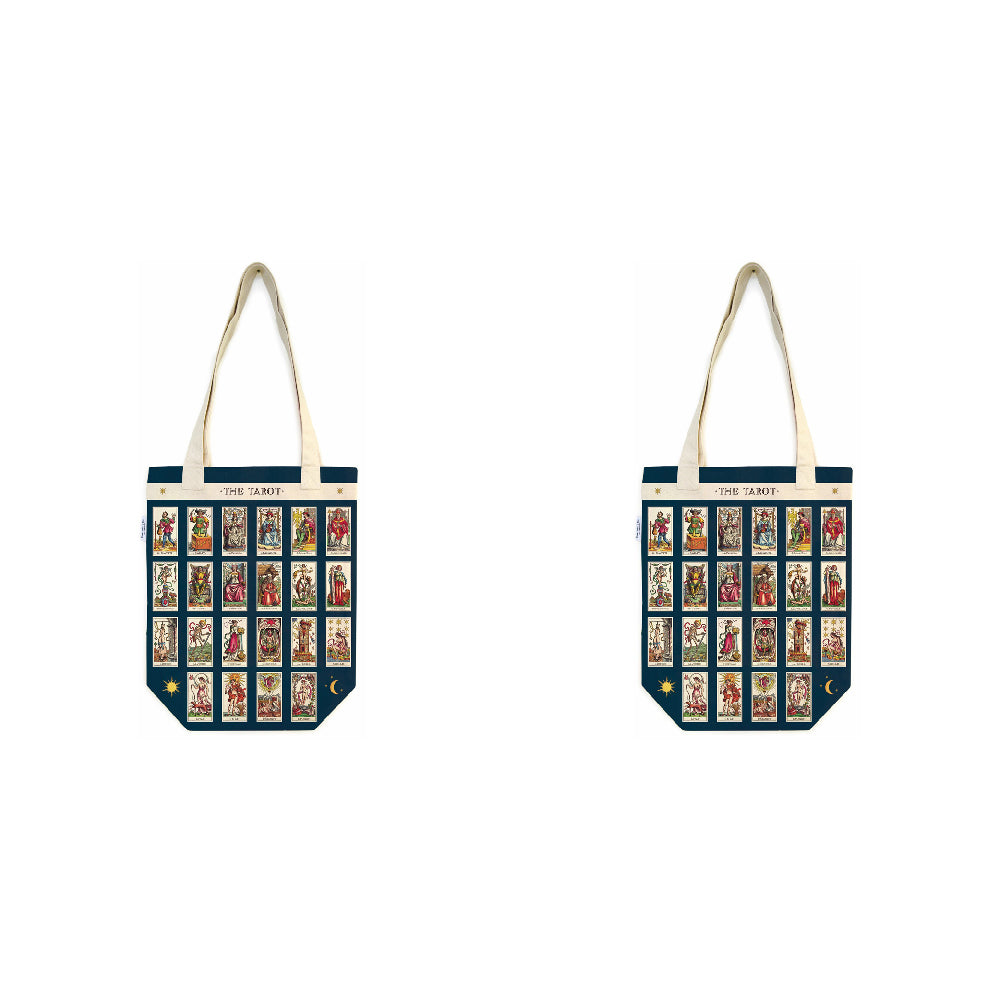 2PK Cavallini Cotton Carry All Tote Bag 33x40cm - Tarot