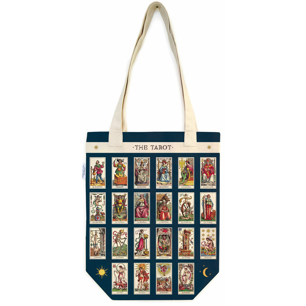 2PK Cavallini Cotton Carry All Tote Bag 33x40cm - Tarot