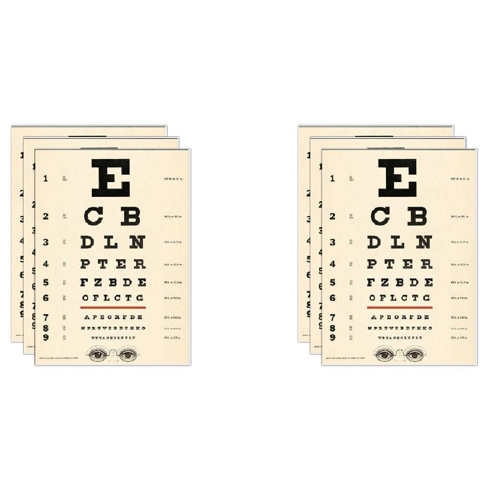 6PK Cavallini Paper Poster Prints/Gift Wrap 50x70cm - Eye Chart