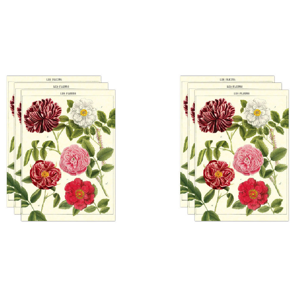 6PK Cavallini Paper Poster Prints/Gift Wrap 50x70cm - Les Fleurs