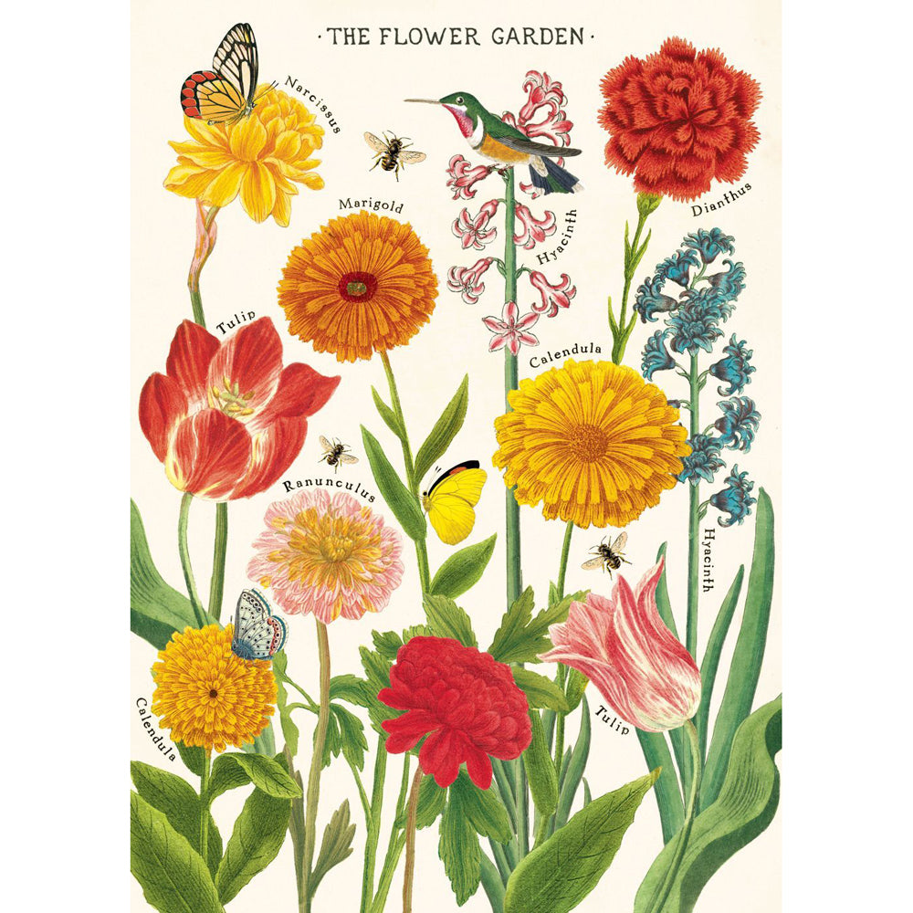 3PK Cavallini Paper Poster Prints/Gift Wrap 50x70cm - Flower Garden