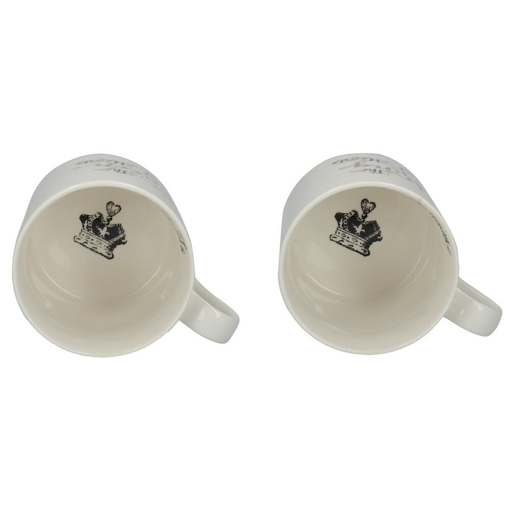 2PK 2pc Mikasa x V & A Alice In Wonderland His and Hers Coffee Drinking Mug Set