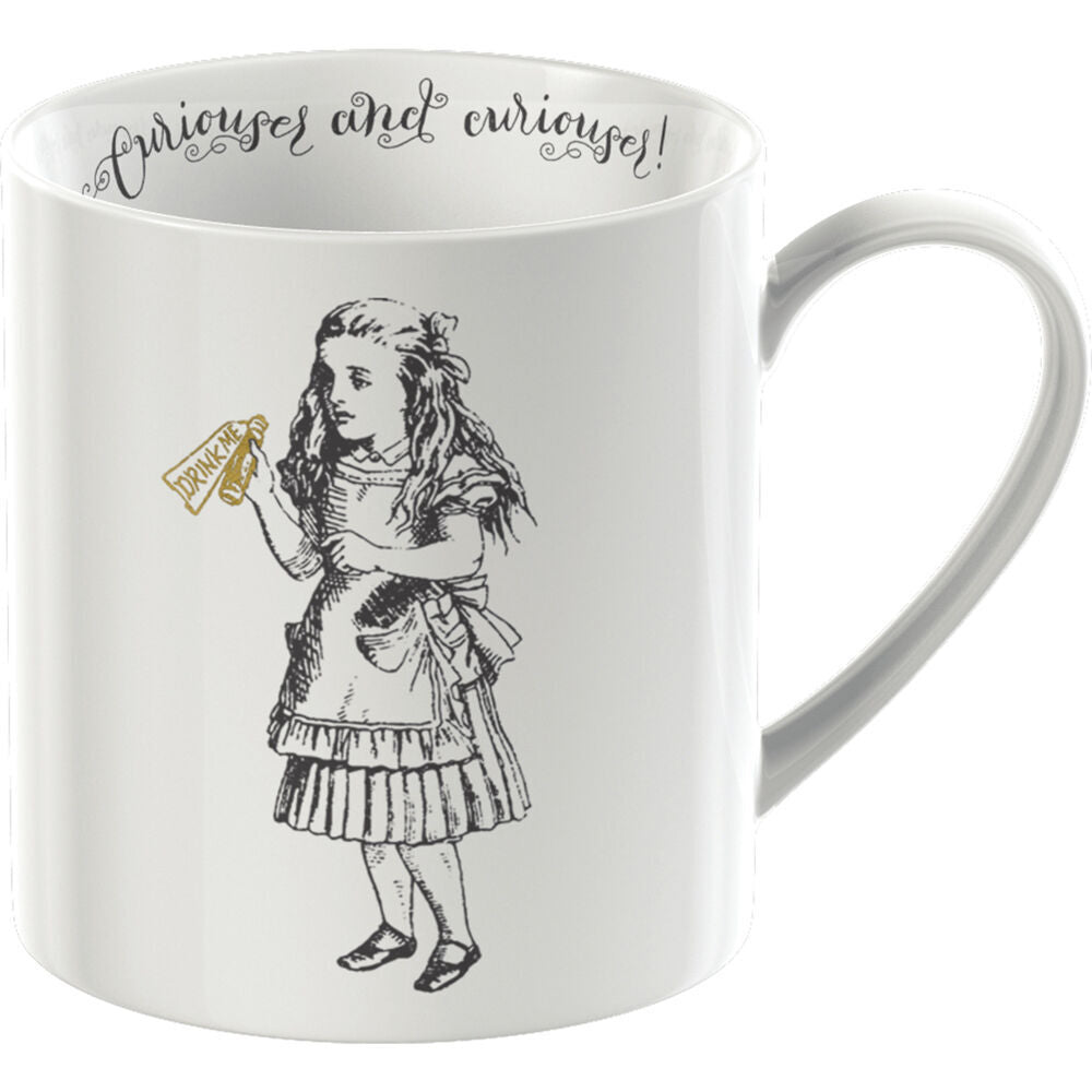2PK Mikasa x V & A Alice In Wonderland Coffee Drinking Mug Alice 350mL