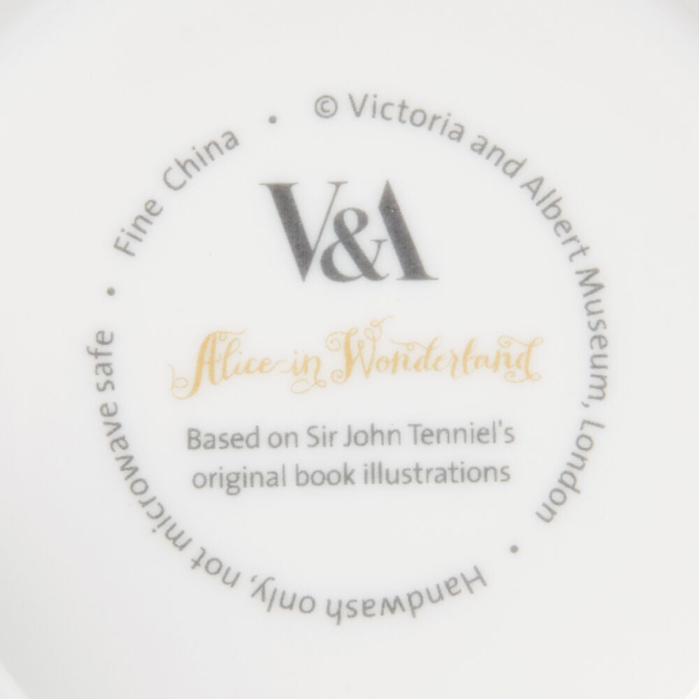 2PK Mikasa x V & A Alice In Wonderland Coffee Drinking Mug White Rabbit 350mL