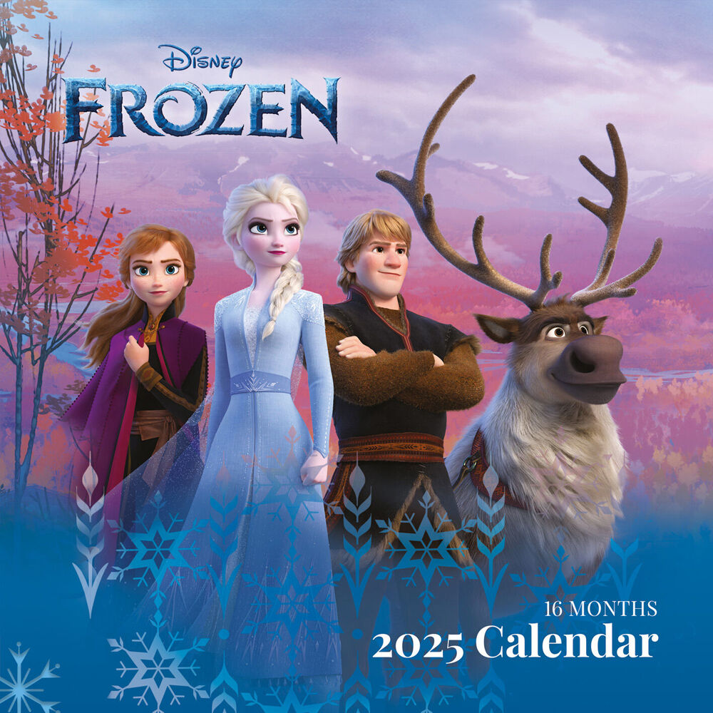 Disney Frozen 2025 Square Wall Calendar 30x30cm Room Decor