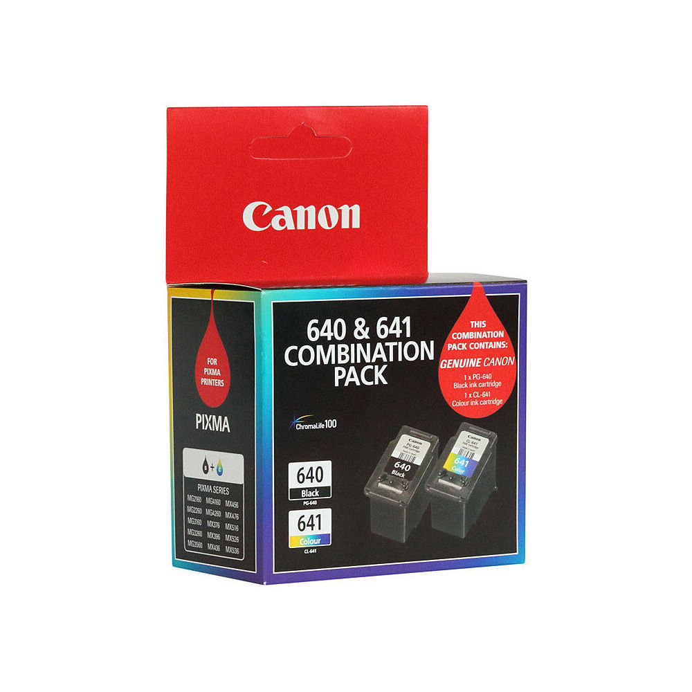 Canon Pixma PG640 + CL641 Ink Cartridge Combination Ink Pack