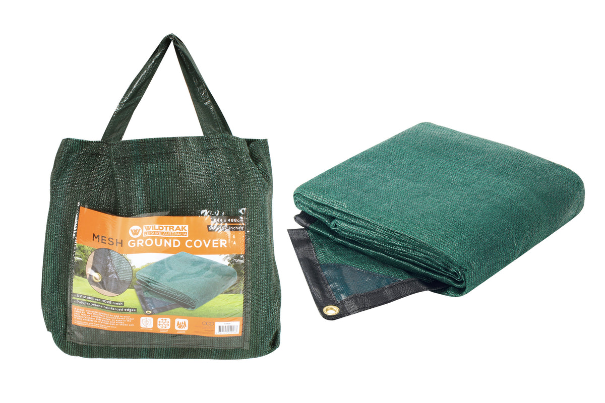 Wildtrak 240x480cm Mesh Ground Cover For Tent/Caravan - Green