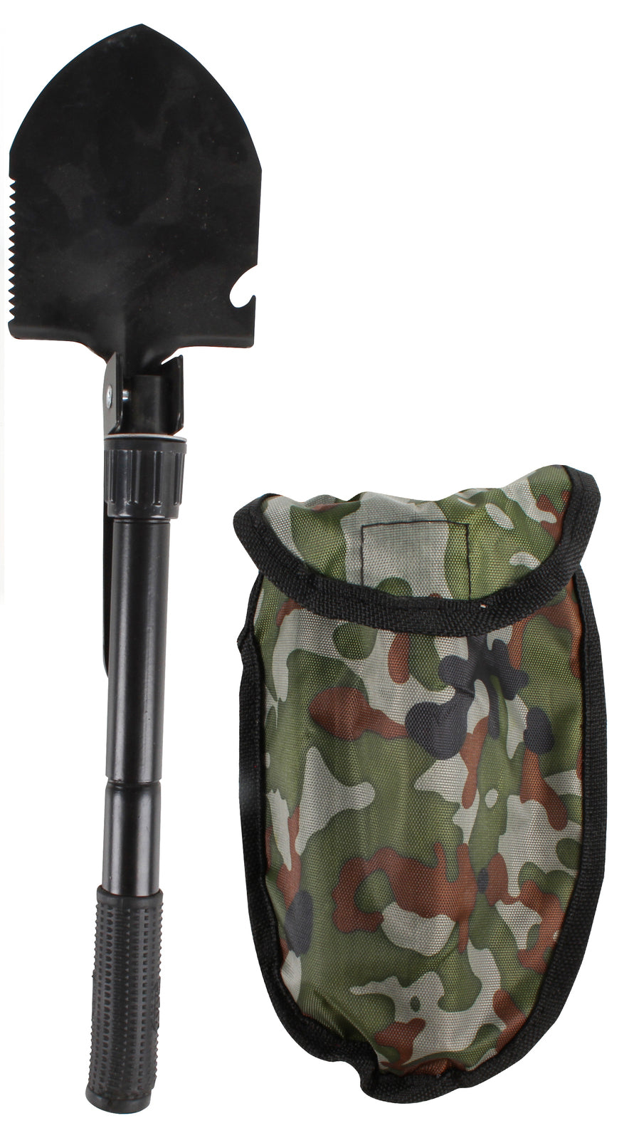 Wildtrak 30x10cm Multipurpose Camp Tool Shovel w/ Pick/Compass - Black