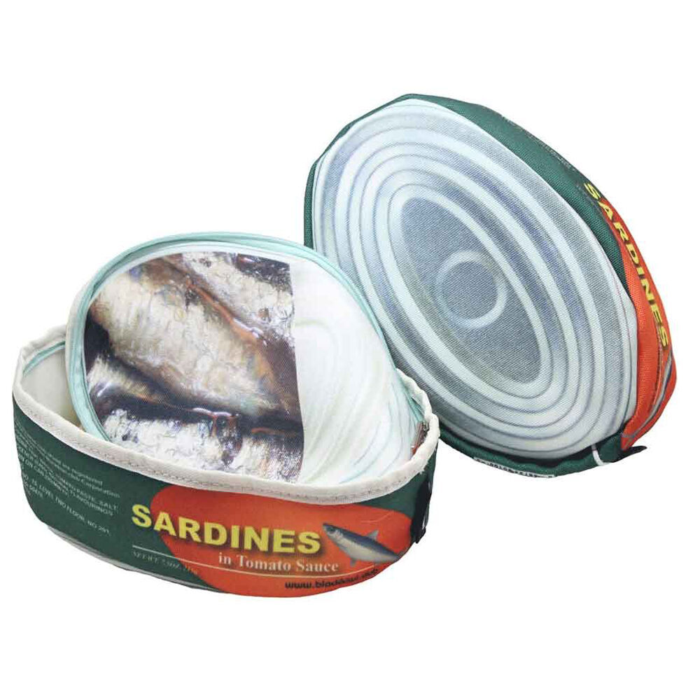 3PK Colouraway Scribbla Tin of Sardines Pencil/Makeup Zipper Case Pouch 8y+