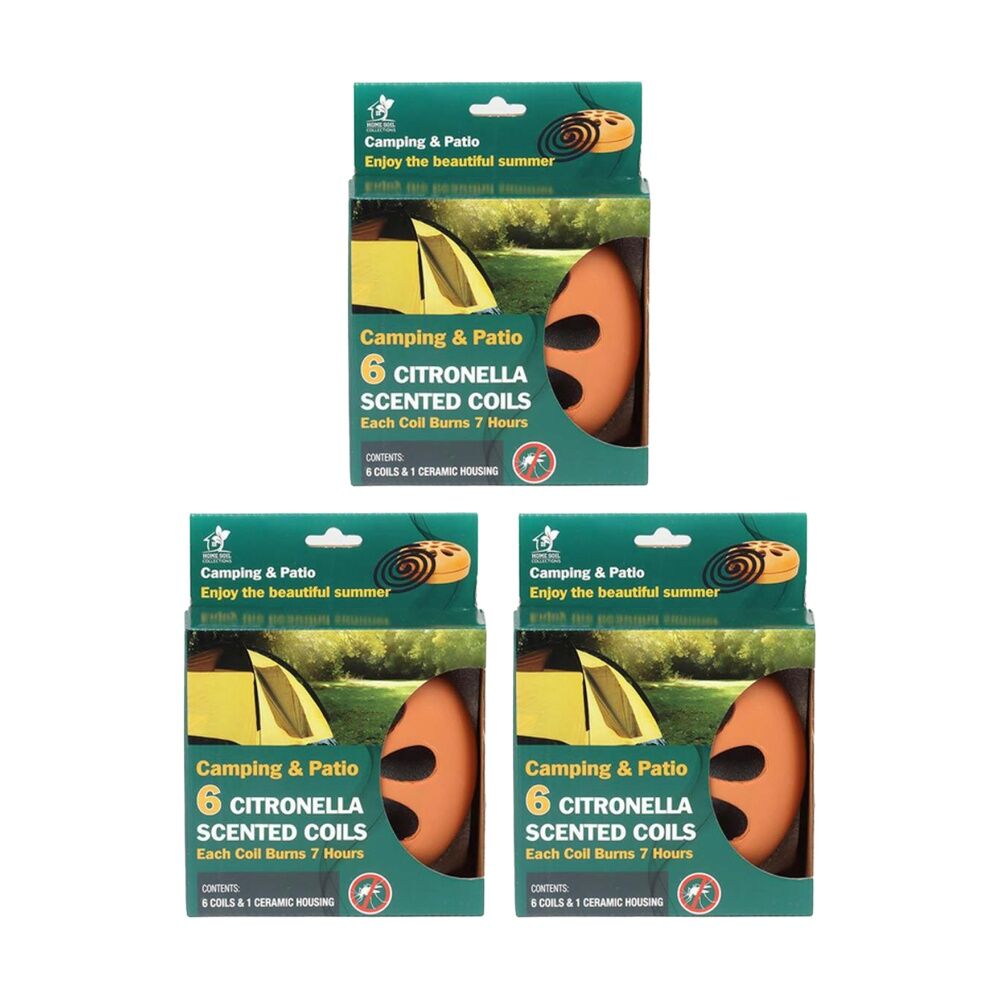 3PK Home Soil Collections Citro Mozzie Coils & Holder Outdoor Insect Repellent