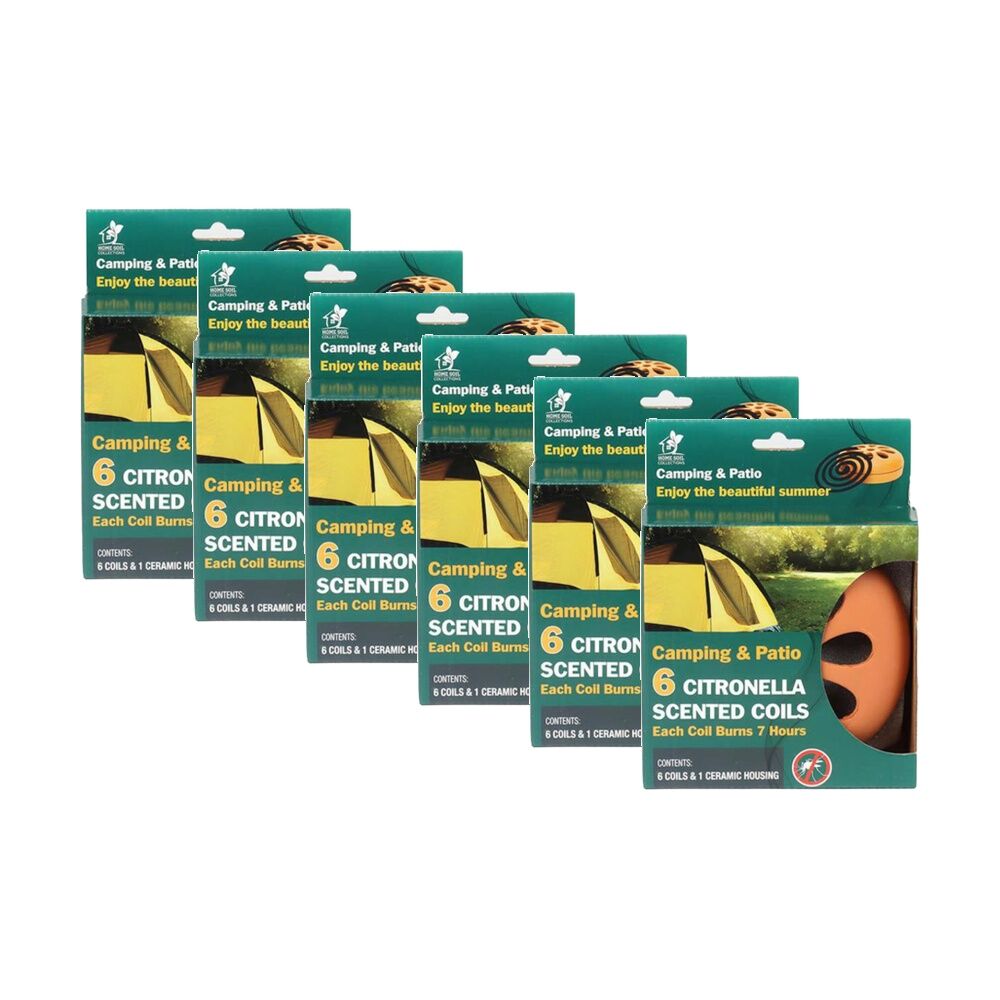 6PK Home Soil Collections Citro Mozzie Coils & Holder Outdoor Insect Repellent