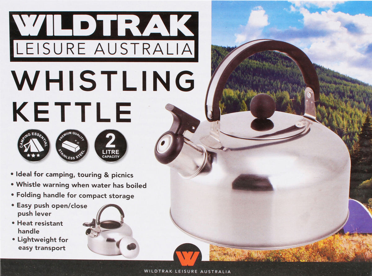 Wildtrak 2L Stainless Steel Whistling Kettle - Silver