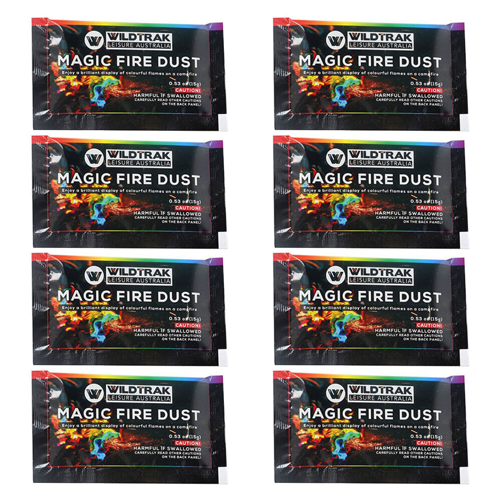 8PK Wildtrak Magic Colour Fire Flame Campfire Bonfire 15g Sachet