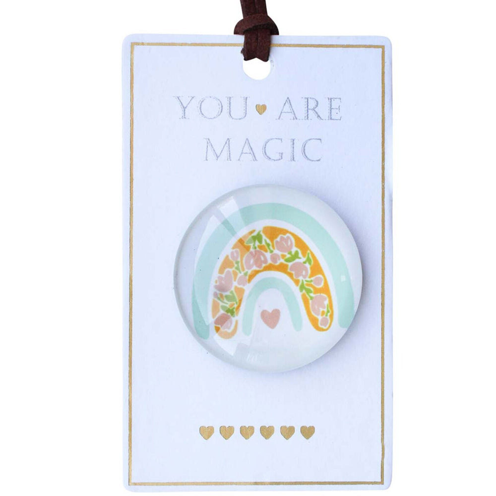 4PK LVD You Are Magic Glass/Metal 10cm Gift Tag Fridge Magnet Round