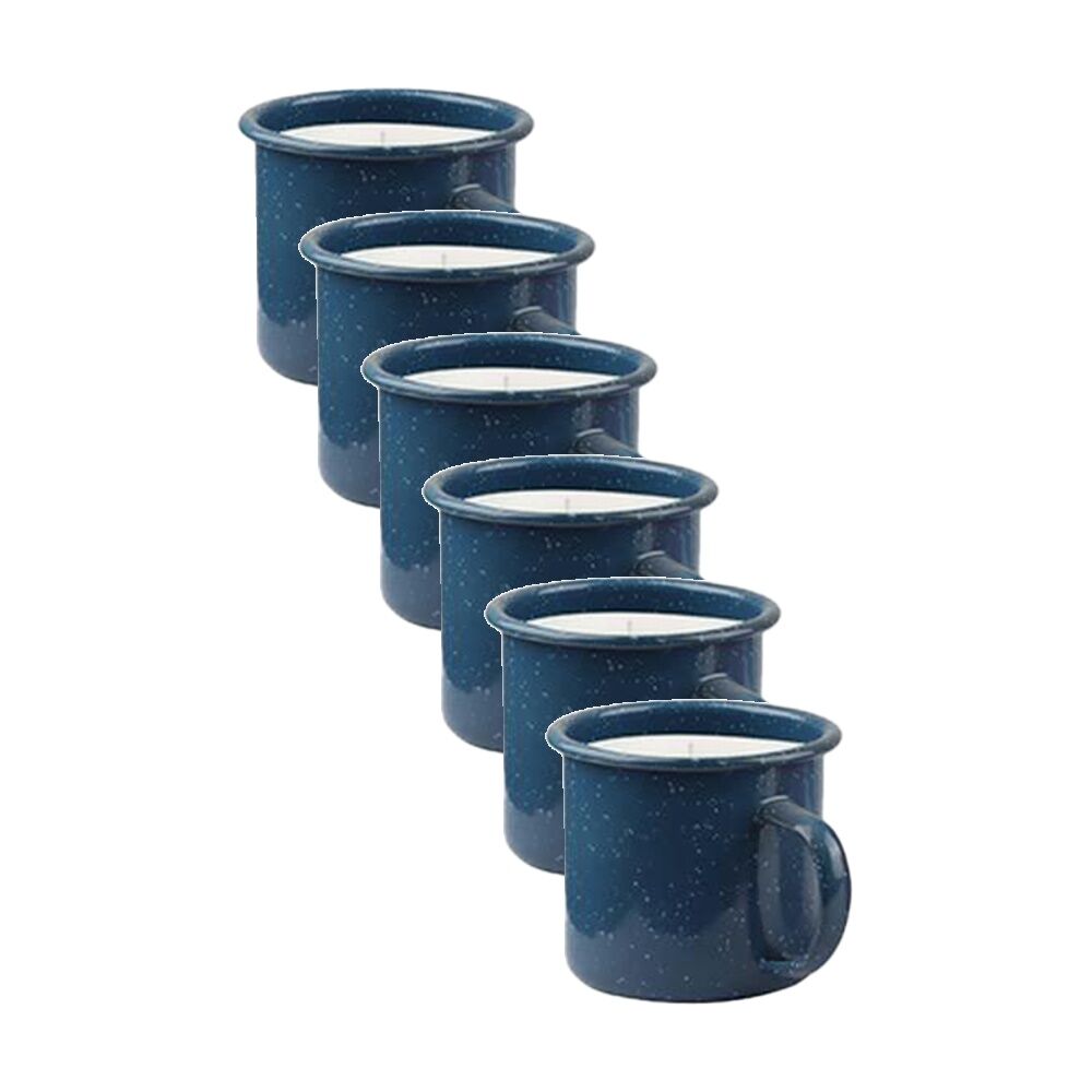 6PK Divine Living Citro Candle In A Cup Ceramic Mug 15 Hours Burn Time Assorted