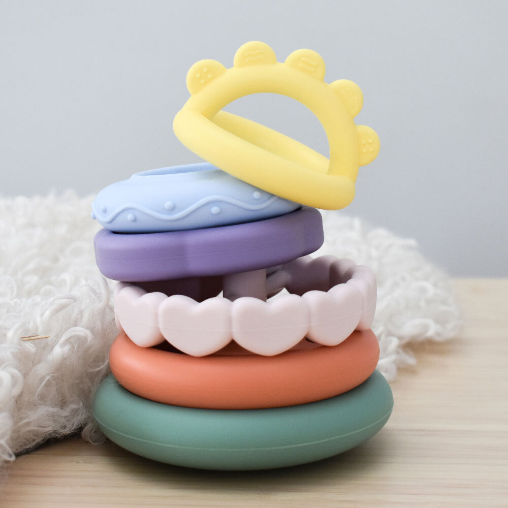Koala Dream Silicone Sensory Rainbow Stacking Teether 0M+