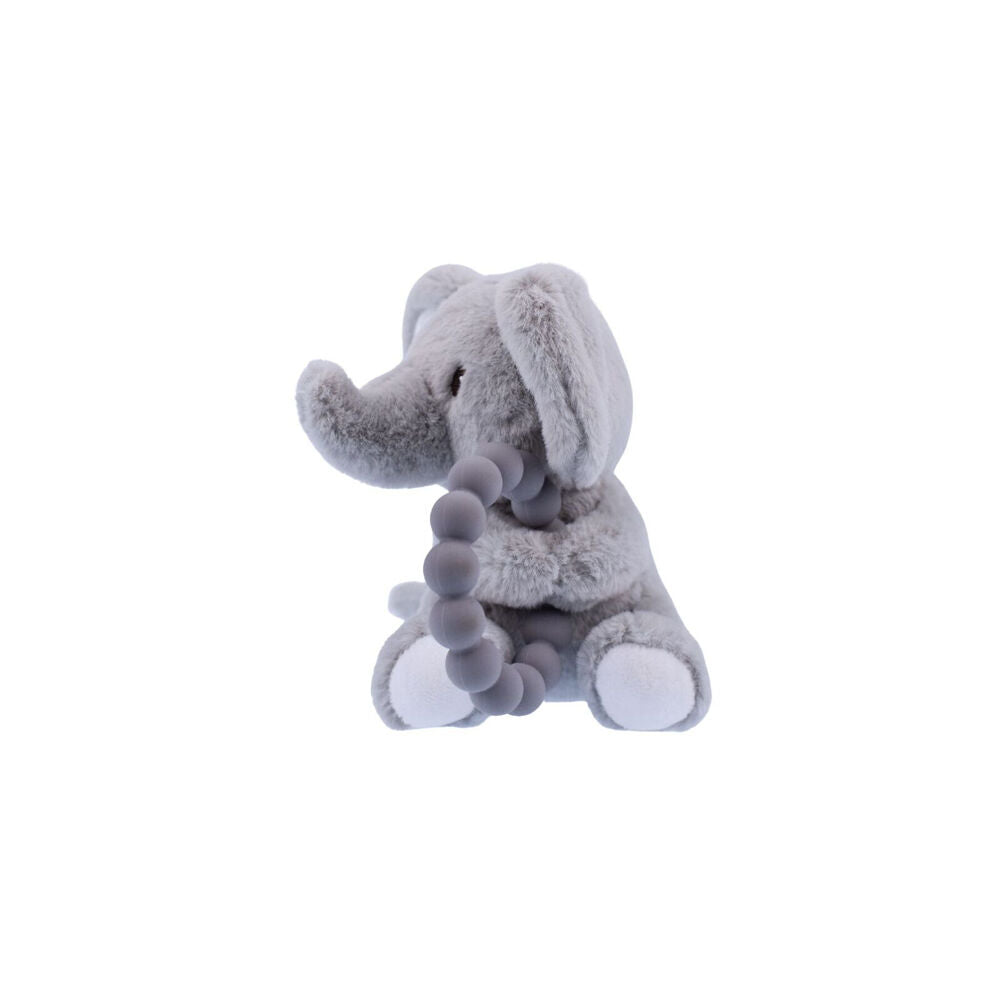 2PK Koala Dream Snuggle Pal Ellis Elephant With Silicone Teething Ring Grey
