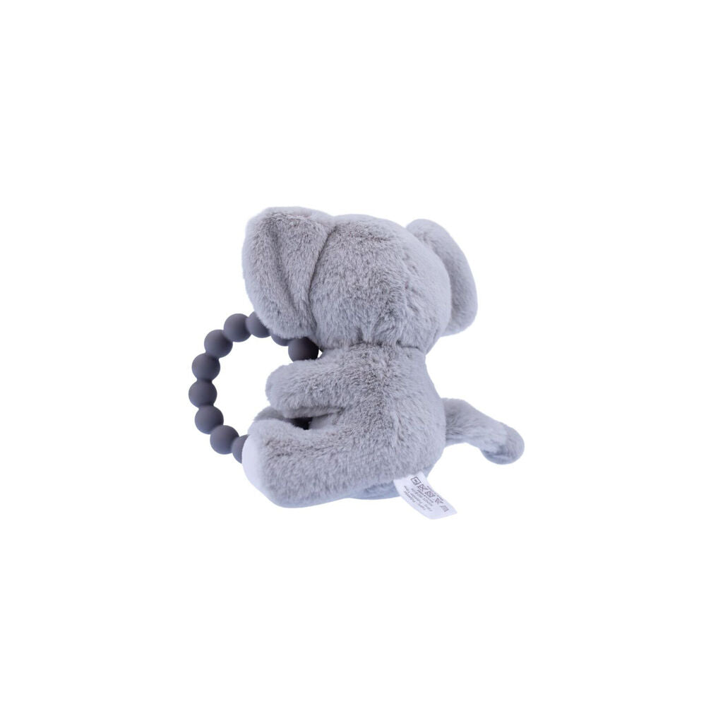 2PK Koala Dream Snuggle Pal Ellis Elephant With Silicone Teething Ring Grey