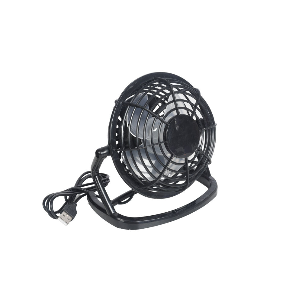 3PK Wildtrak Portable Fan Usb Black W/85cm Cable Outdoor Camping 15x17cm