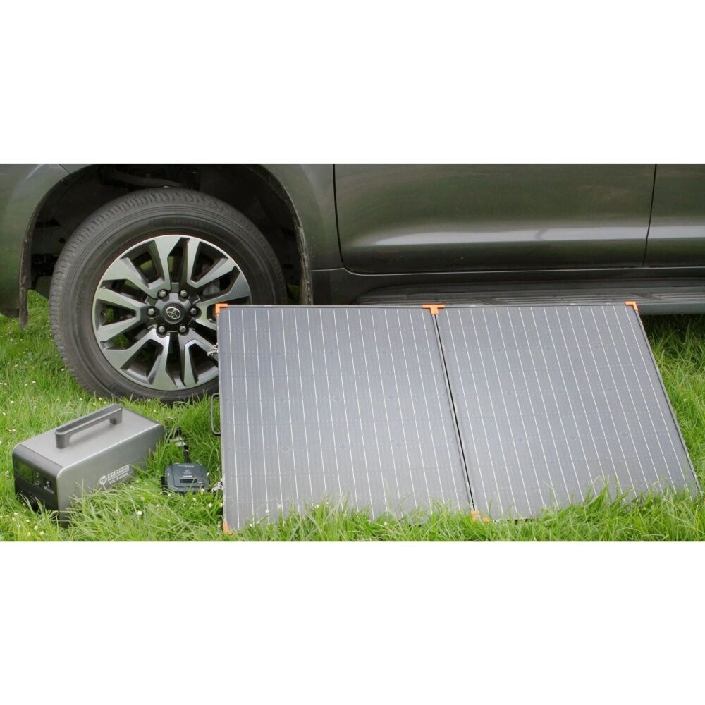 Wildtrak Folding Aluminium Solar Panel Portable Efficient Energy 160 Watt