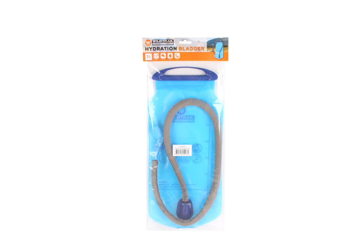 Wildtrak 3L Hydration Bladder Water Drink Container - Blue