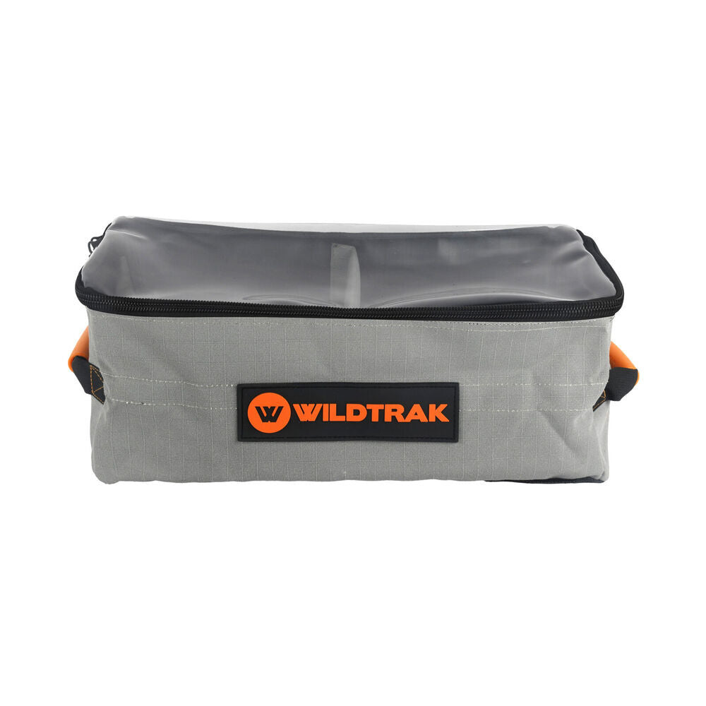 Wildtrak Explorer Clear Top Storage Bag Mesh Base With Divider 45x20x19cm Grey