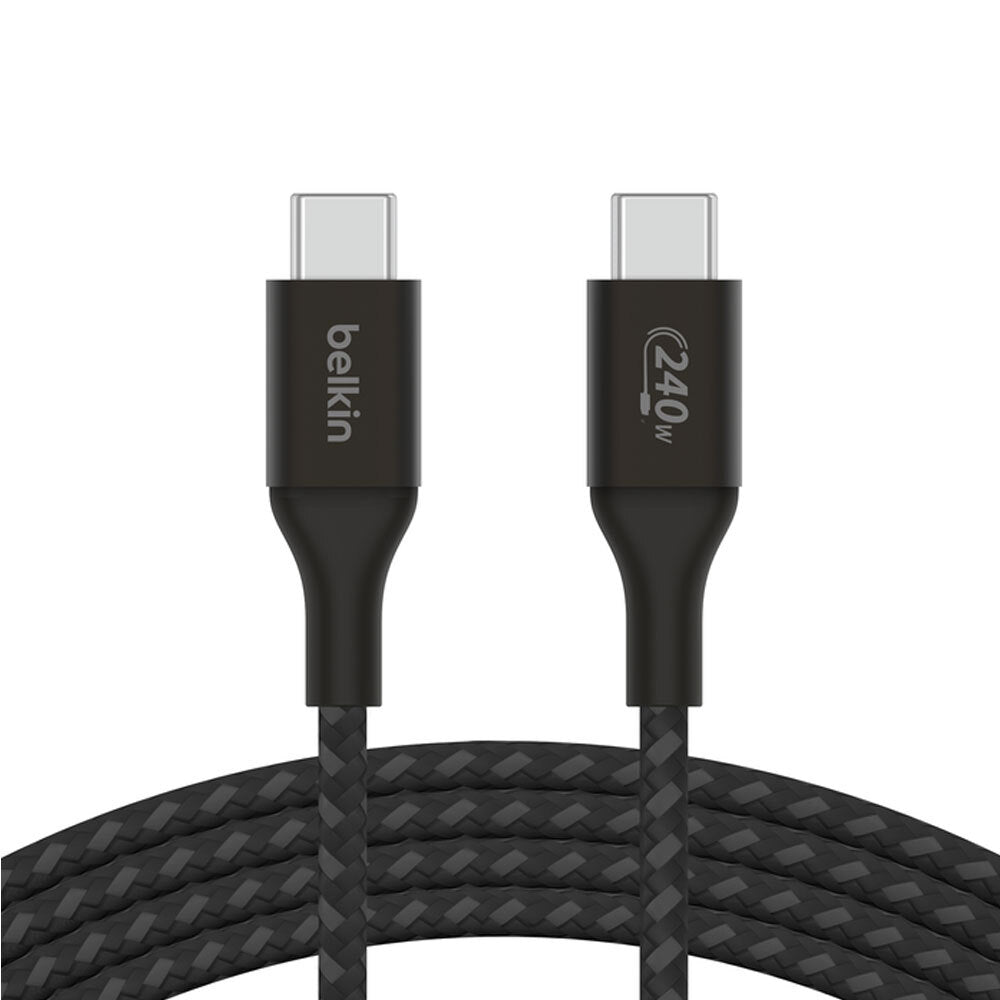 Belkin BoostCharge 1M USB-C To USB-C Braided Cable 240W - Black