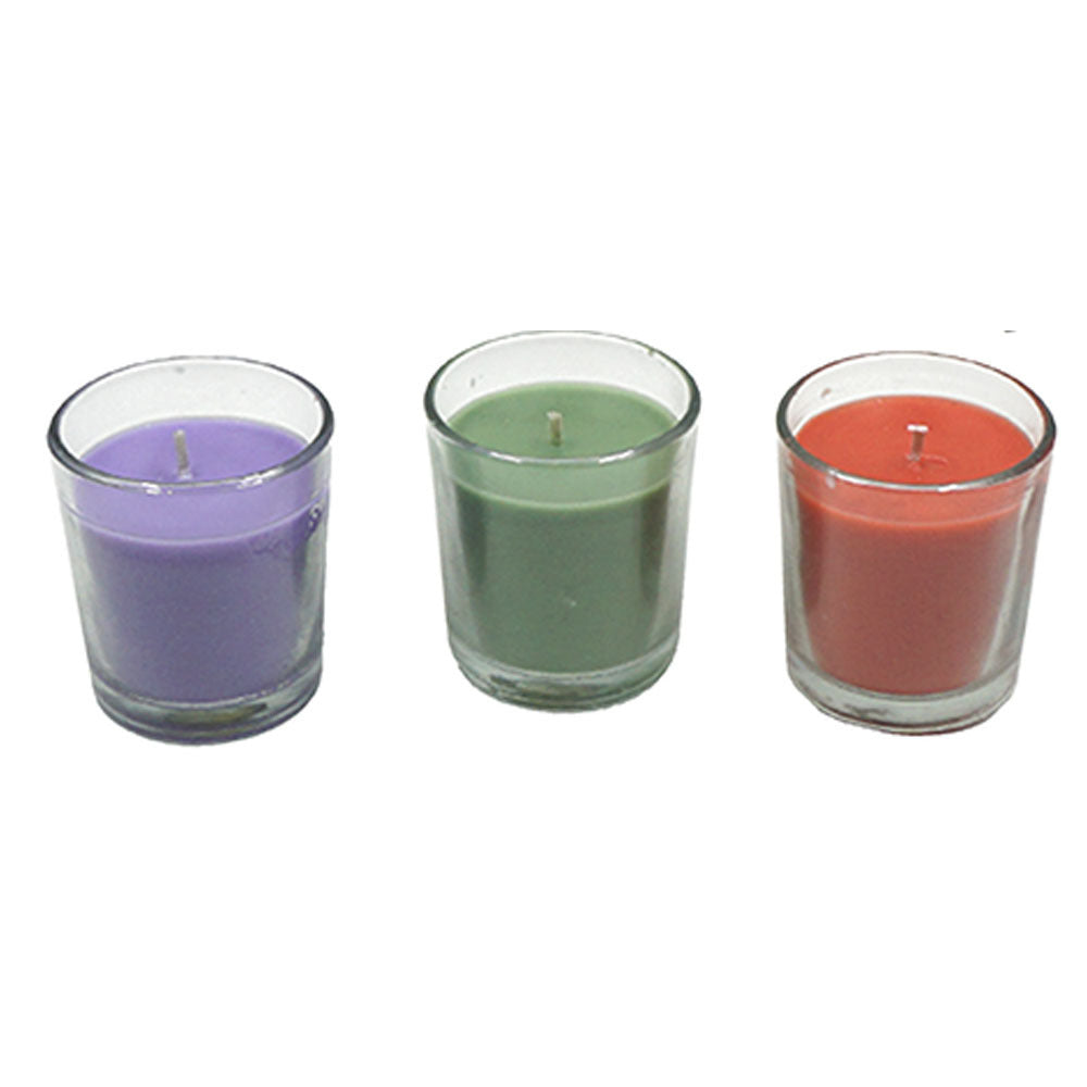 12pc The Styled Room Scented Candles Shot Glass Assorted Colours